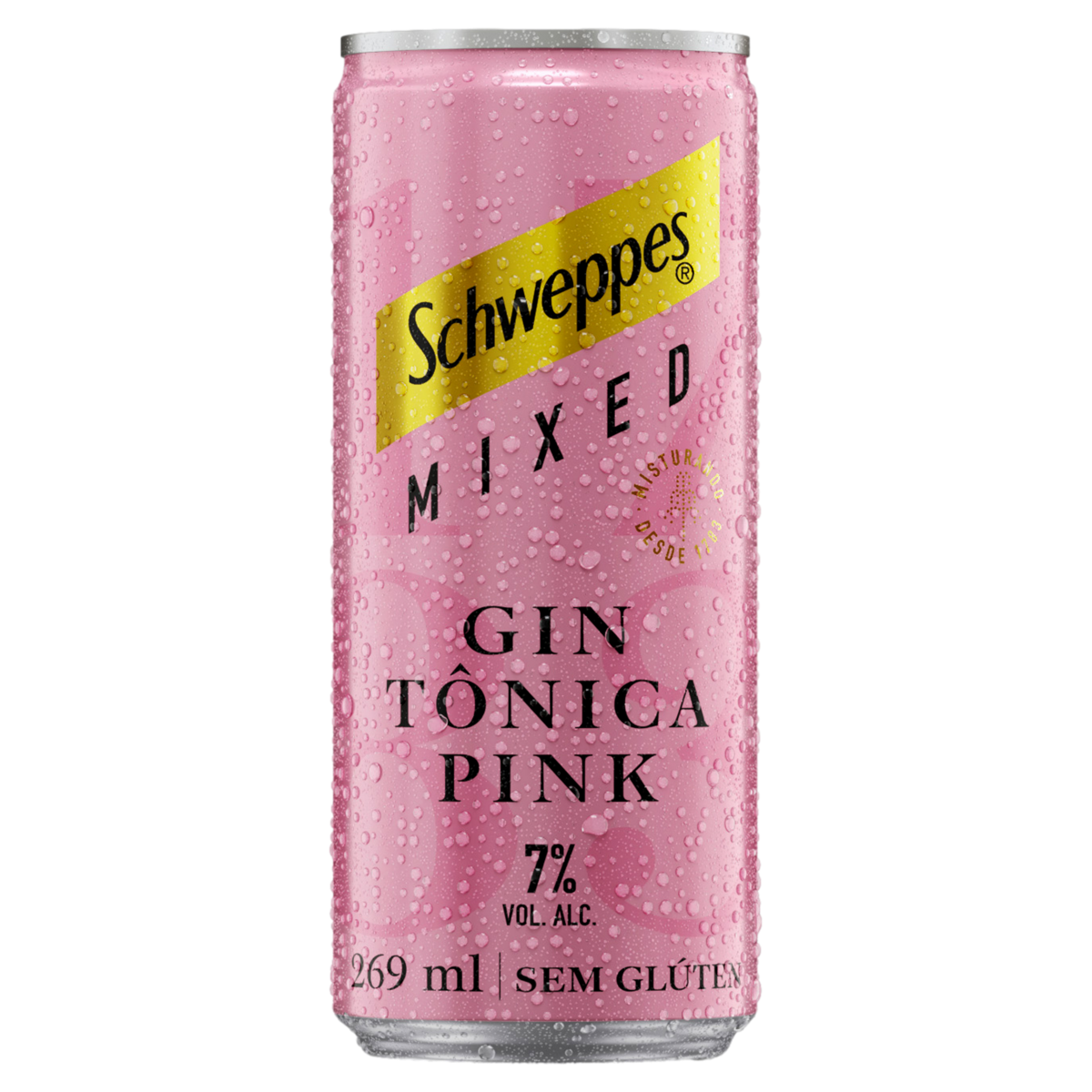 Gin Tônica Pink Amora Schweppes Mixed Lata 269ml